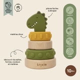 Infographie française de la tour à empiler Mr. Dino Trixie