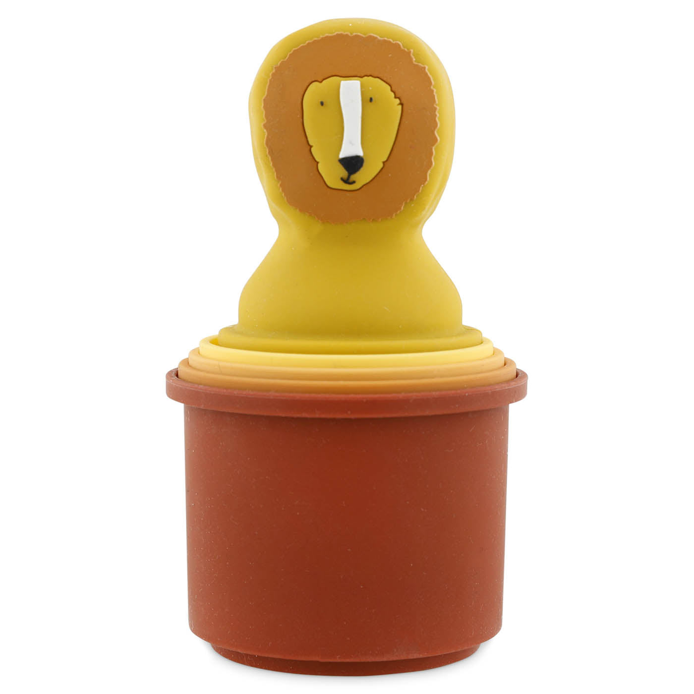 Gobelets Mrs. Lion Trixie utilisés comme jouets de bain