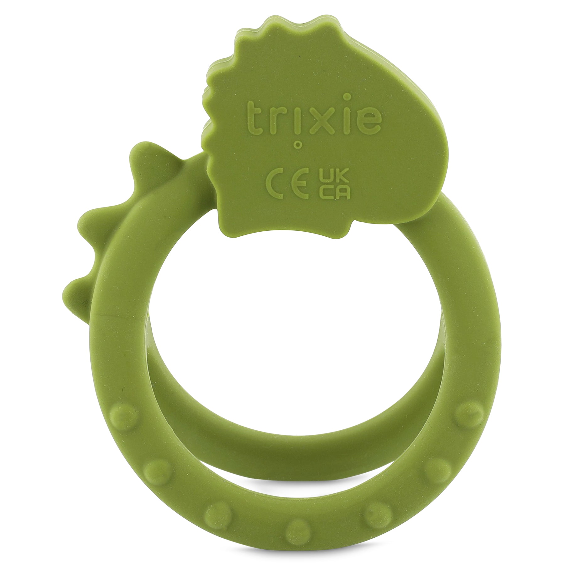 Anneau de dentition sensorielle Mr. Dino Trixie vu de dos