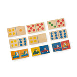 Domino véhicules en bois - les Popipop - Moulin Roty