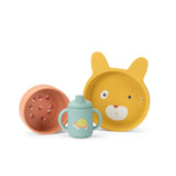 Set vaisselle en silicone - Trois petits lapins - Moulin Roty