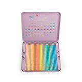 Boîte métal 50 crayons pastels - Les Rosalies - Moulin Roty