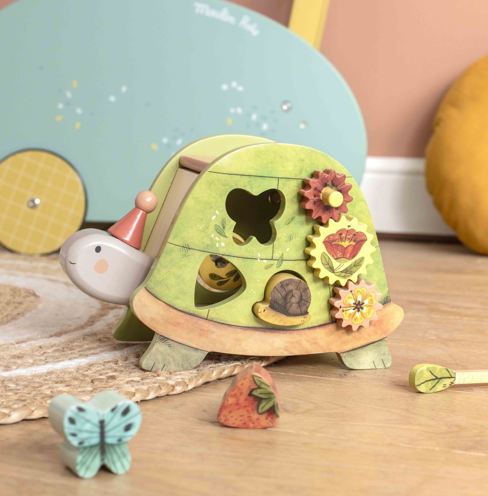 Tortue d'activités - Trois petits lapins