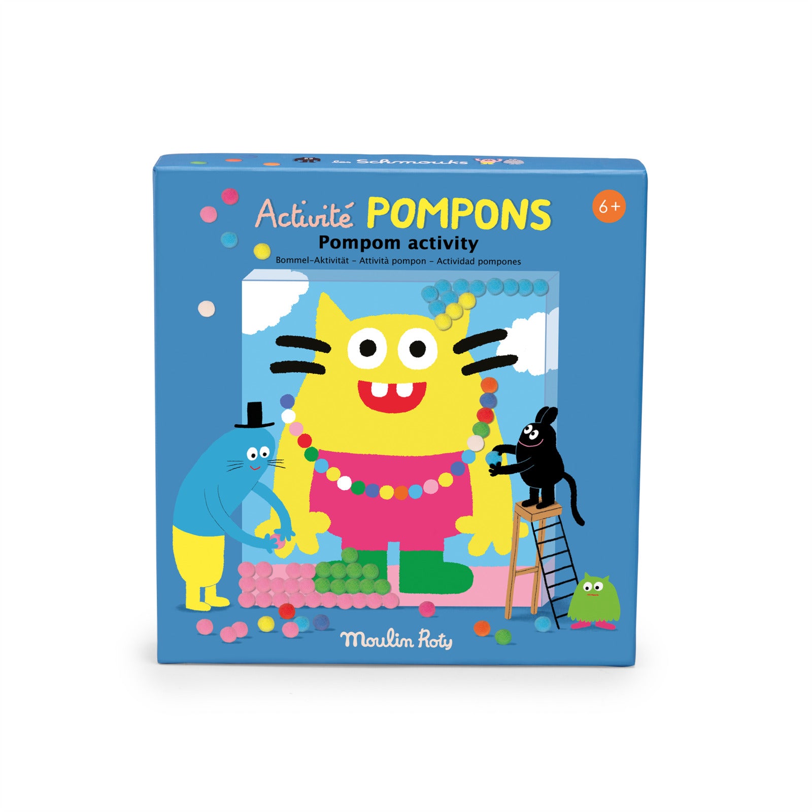 Activité pompons tableau de Moulin Roty