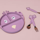 Assiette avec ventouse en silicone et compartiments - Mrs. Peacock - Trixie