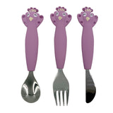Couverts 3 pièces en silicone - Mrs. Peacock - Trixie