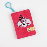 Diddl - Cahier A7 couverture peluche Rose Diddlina