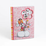 Diddl - Carnet A4 rigide motif fleurs