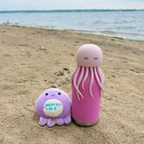 Gourde isotherme Bestie Méduse rose - Asobu