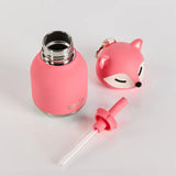 Mini gourde isotherme Bestie Renard rose - Asobu