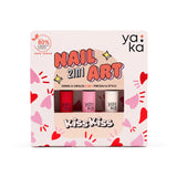 Kit Nail art vernis à ongles 2 en 1 - Kiss Kiss - Yaka