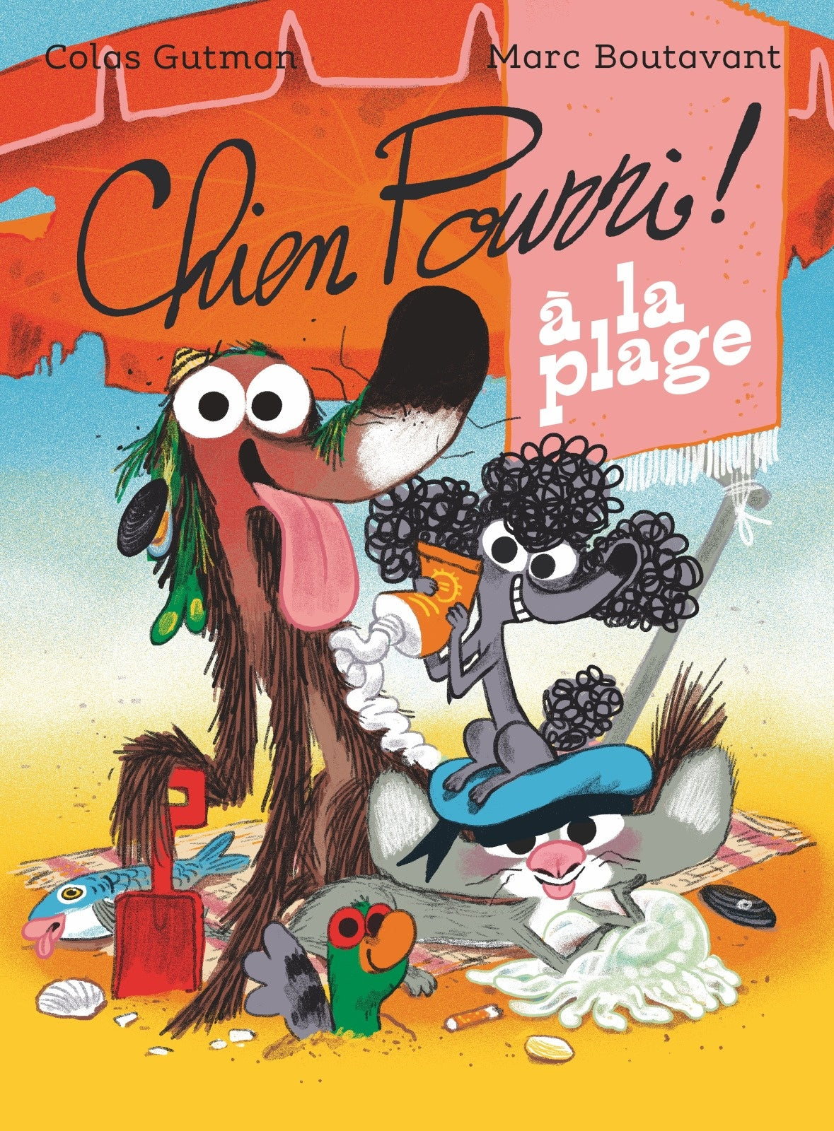 Livre Chien Pourri à la plage - École des Loisirs