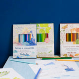 12 crayons de couleur + cartes à colorier - Moulin roty