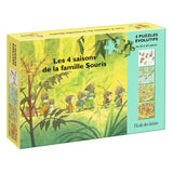 Puzzles évolutifs Les 4 saisons de La Famille Souris - École des Loisirs