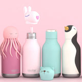 Gourde isotherme Bestie Méduse rose - Asobu