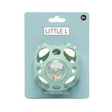 Balle hochet sensorielle en silicone verte - Little L