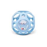 Balle hochet sensorielle en silicone bleue - Little L