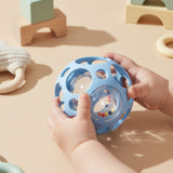 Balle hochet sensorielle en silicone bleue - Little L