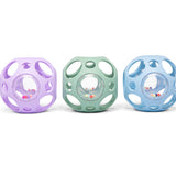 Balle hochet sensorielle en silicone bleue - Little L