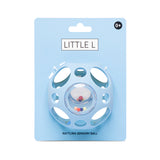 Balle hochet sensorielle en silicone bleue - Little L