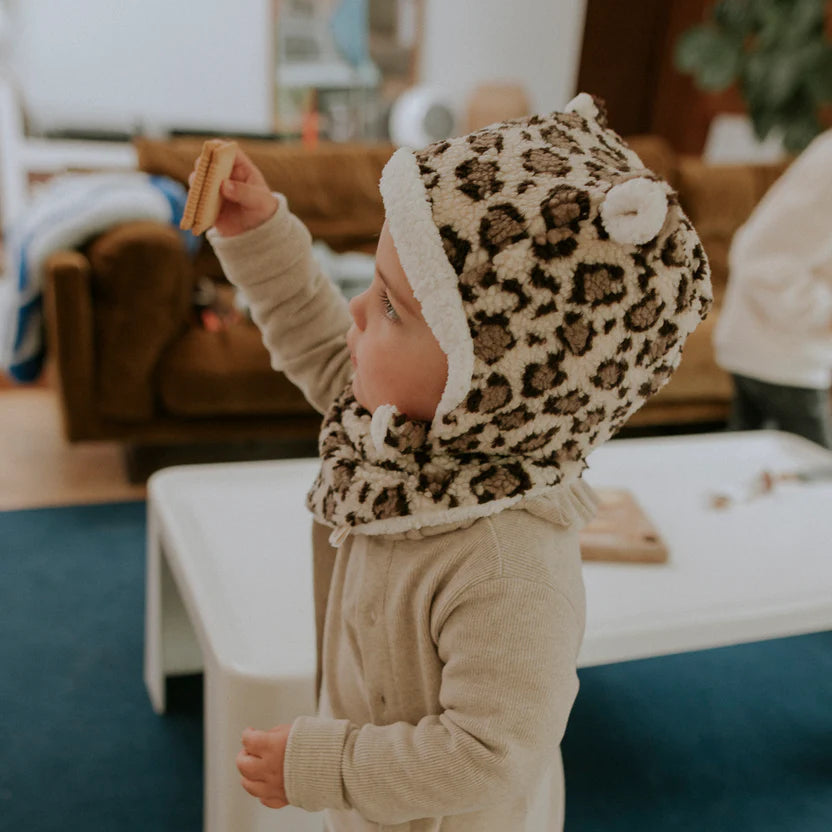 Bonnet bébé réversible - Teddy Léopard - Rien que des bêtises