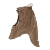 Cagoule velours Taupe - Rien que des bêtises