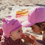 Casquette Drama Queen marinière rose - Chamaye