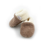 Chaussons velours Taupe - Rien que des bêtises