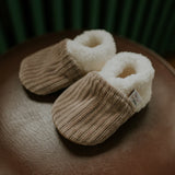 Chaussons velours Taupe - Rien que des bêtises