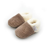 Chaussons velours Taupe - Rien que des bêtises