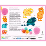 Collage de pompons - Animaux - Djeco