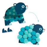 Collage de pompons - Animaux - Djeco