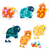 Collage de pompons - Animaux - Djeco