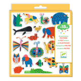 60 gommettes en feutrine - Des animaux partout - Djeco
