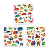 60 gommettes en feutrine - Des animaux partout - Djeco