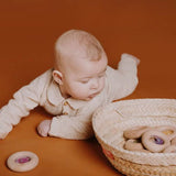 Hochet sensoriel - Donut aubergines- Petit Boum