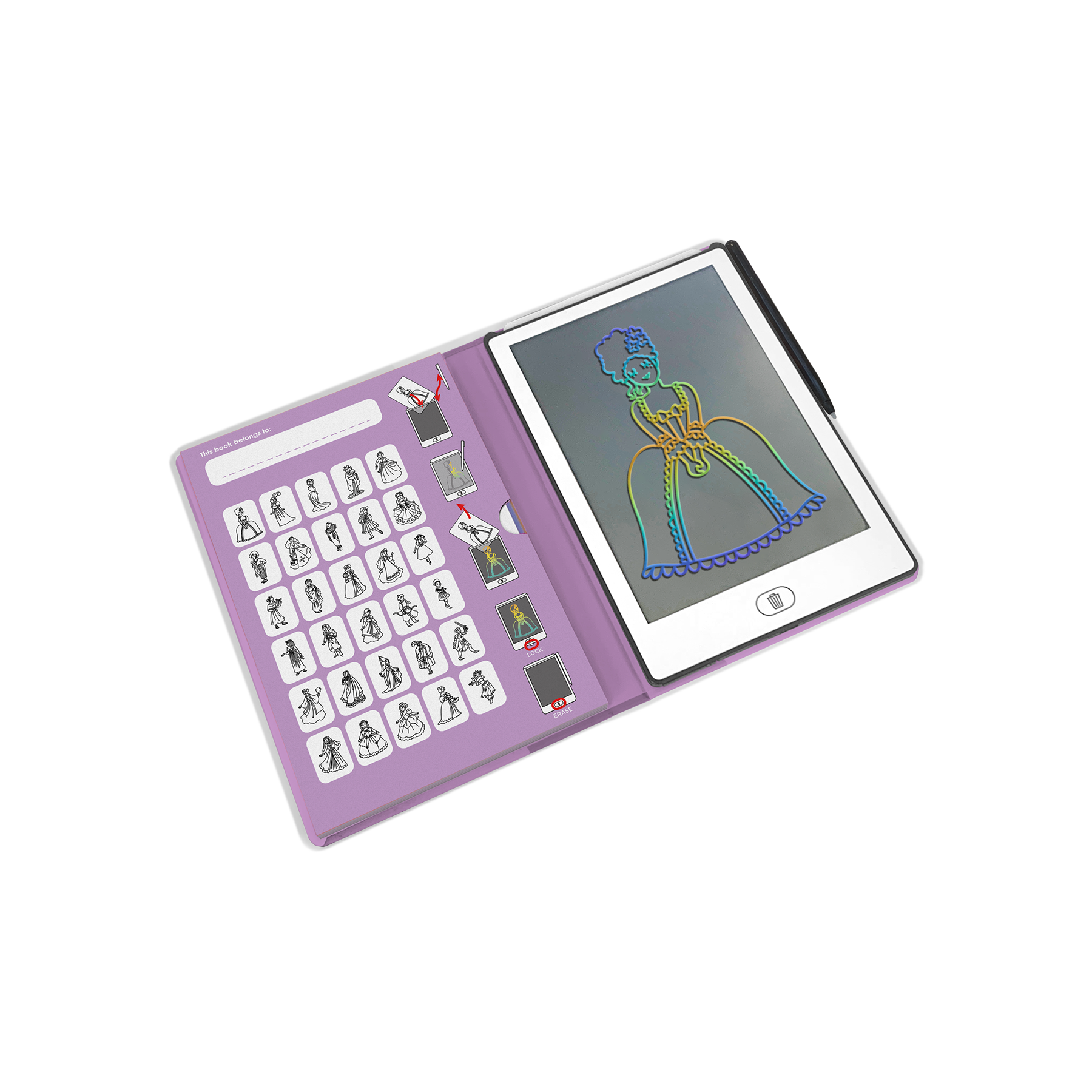 Mini tablette à dessin Kidydraw Mini princesses - Kidywolf - photo 3