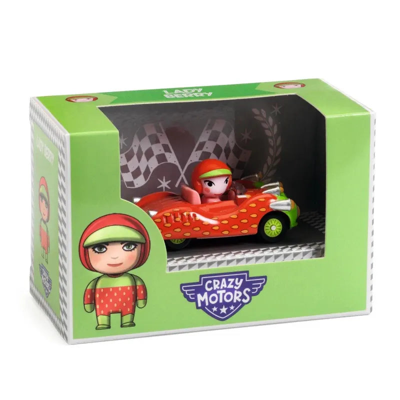 Crazy Motors Lady Berry Djeco avec son emballage