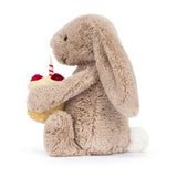 Lapin Bashful avec son gâteau d'anniversaire - Bashful beige Bunny Birthday - Jellycat