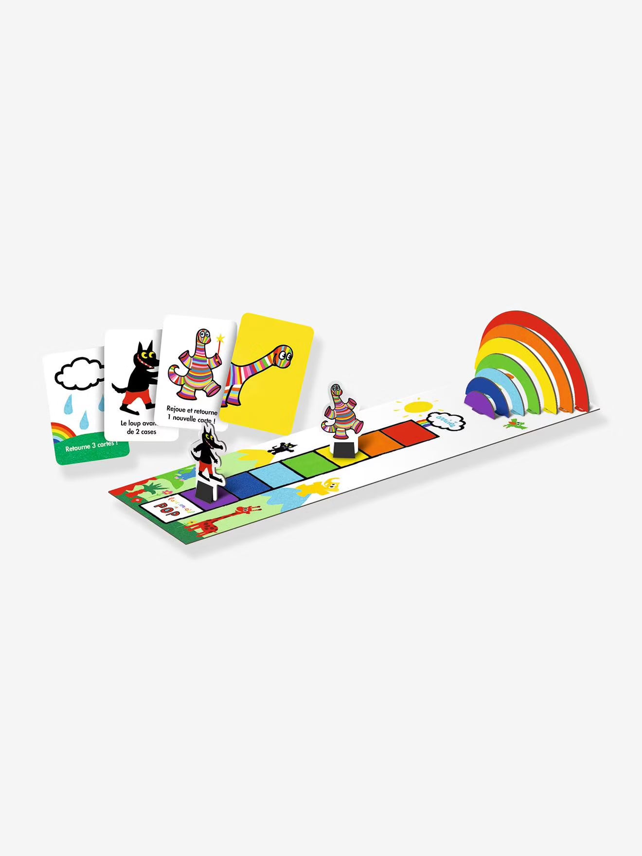 L'arc-en-ciel de Pop, jeux de plateau École des Loisirs