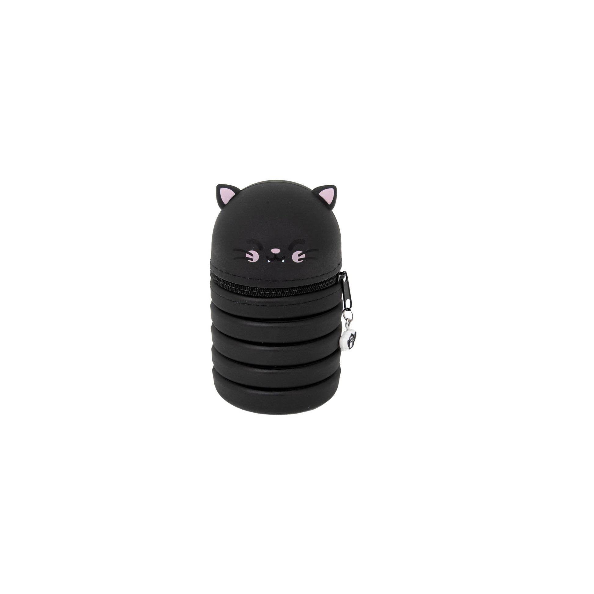 Trousse en silicone extensible Chat noir - vue de détail