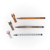 Set de 3 stylos effaçables Bo-Bo - Agneau, âne et cheval - Mr Wonderful
