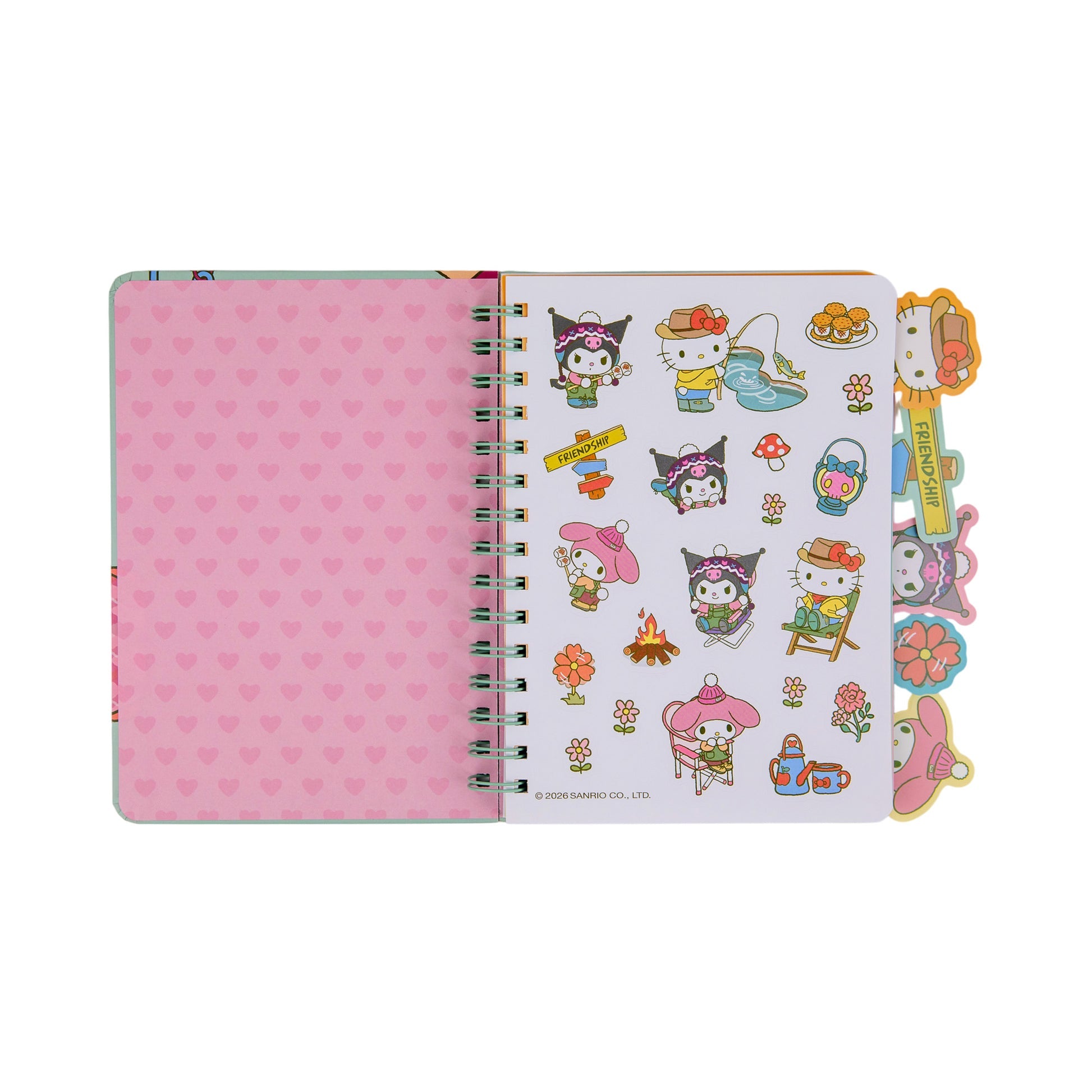 Carnet A5 à intercalaires Hello Kitty & Friends Camping - vue de détail