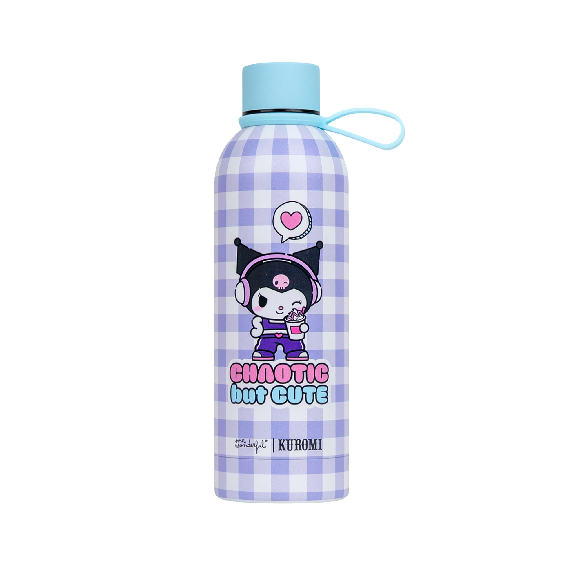 Gourde isotherme Kuromi Chaotic but Cute - vue principale