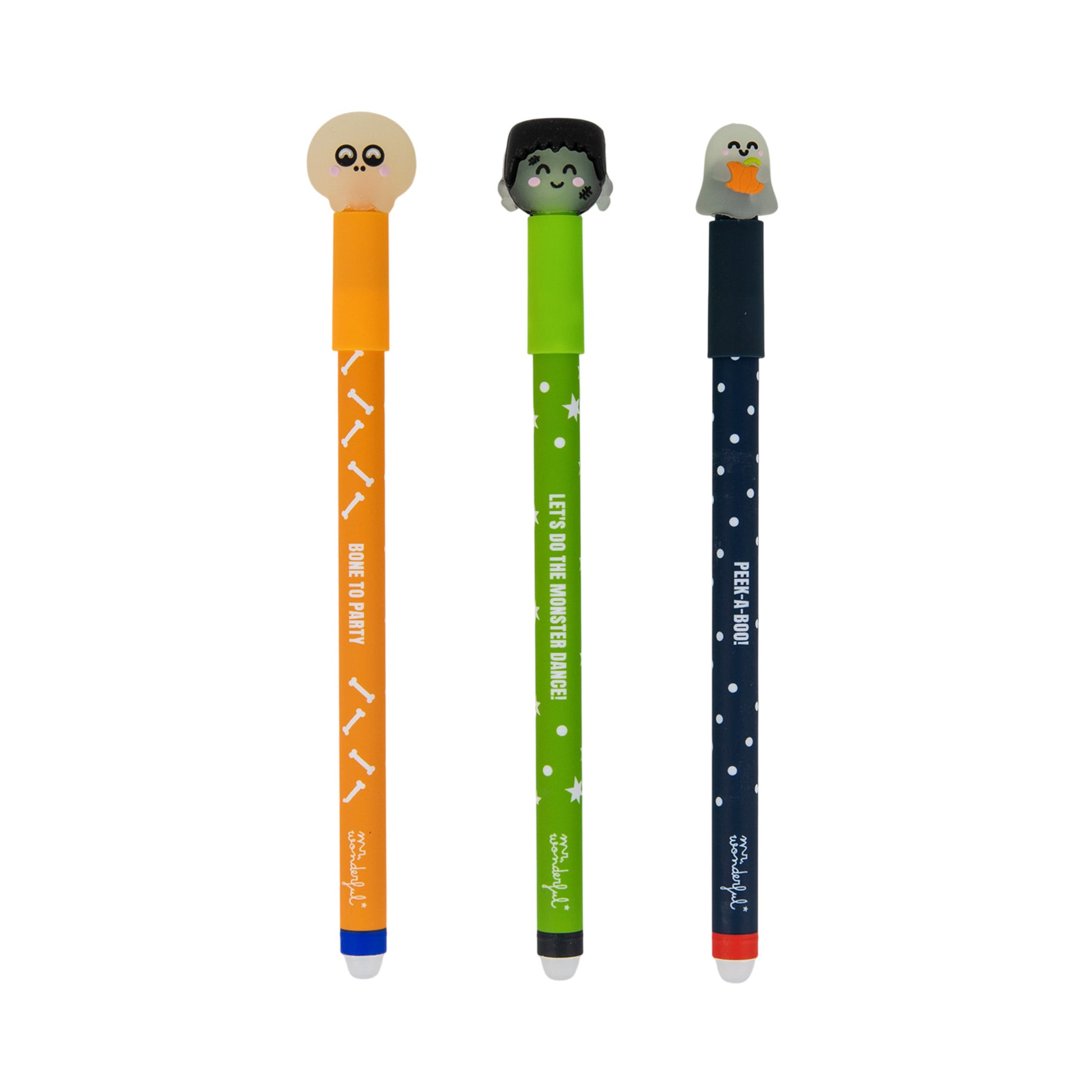 Set de 3 stylos effaçables Bo-Bo Glow in the Dark - vue de détail