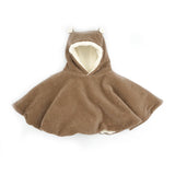 Poncho bébé velours taupe - Rien que des bêtises