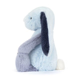 Lapin Bashful bleu Patchwork - Puddlesea Bunny Original - Jellycat