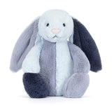 Lapin Bashful bleu Patchwork - Puddlesea Bunny Original - Jellycat