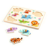 Puzzle - Encastrement en bois - Hippo'n'co - Djeco