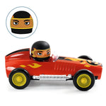 Crazy Motors Red Super Speed Djeco, vue de trois quarts